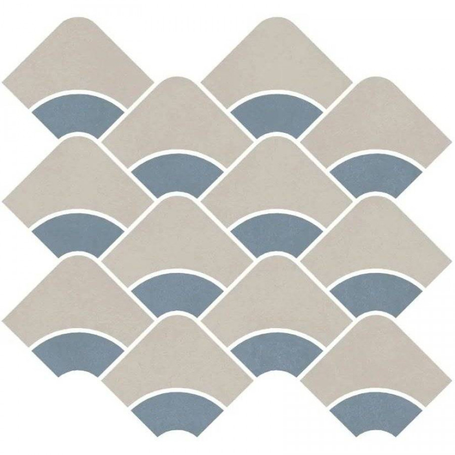 Декор 30x28 9мм Таделакт KMD2HID005BR Наборный Бежевый Светлый Синий Светлый Матовый Обрезной матовая бежевый Kerama Marazzi