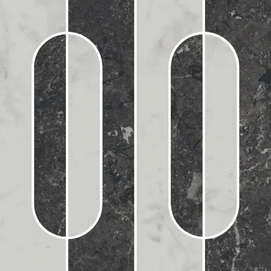 Декор 30x30 9мм Тубкаль KMD2HID013GR Наборный Матовый Обрезной матовая черный Kerama Marazzi