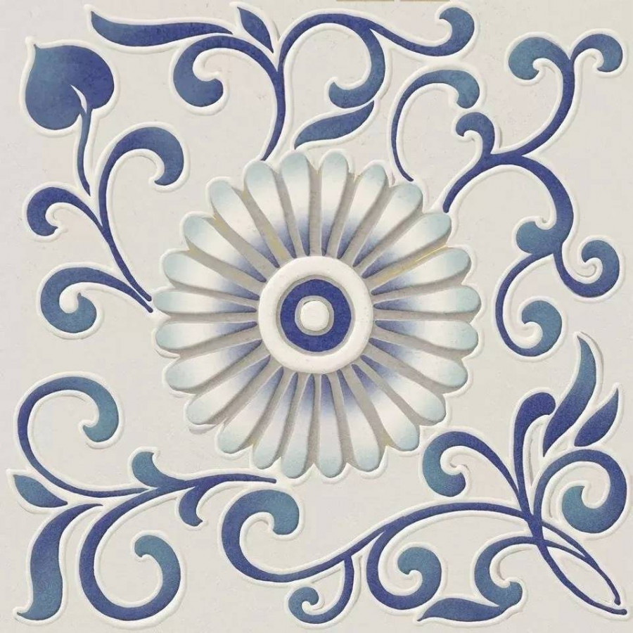 Декор 20x20 6.9мм Шавен KMD3STA012BN 6 Матовый матовая синий Kerama Marazzi