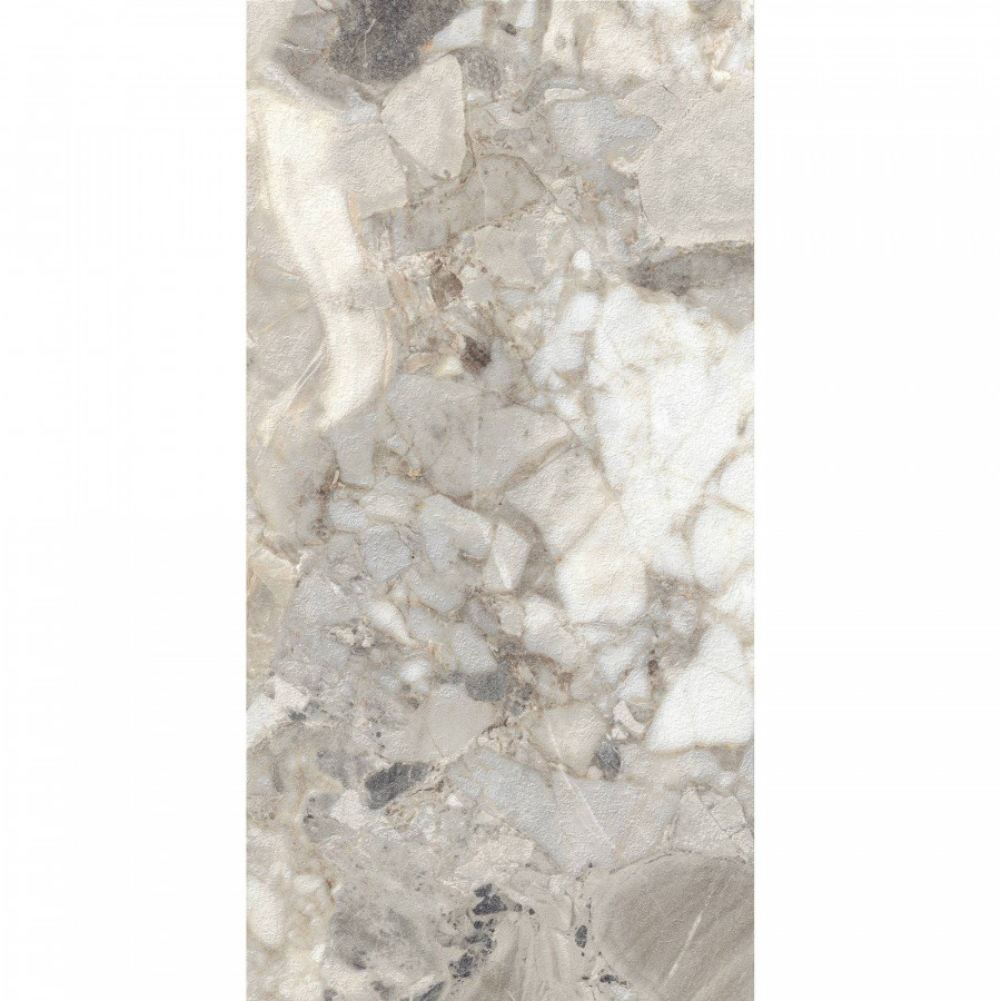 Керамогранит 120x60 8мм Aragonite SH1001-G White Shape + Glue глянцевая серый Arcadia Ceramica