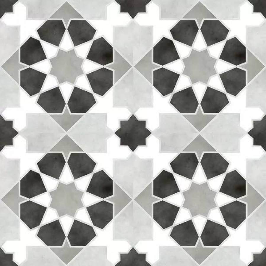 Керамическая плитка 45x45 8мм Rabat Black матовая серый Kerlife