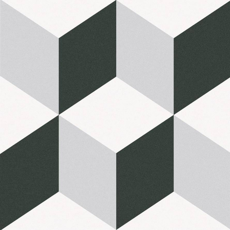 Керамогранит 25x25 8мм Barcelona Cube матовая черный Keros Ceramica