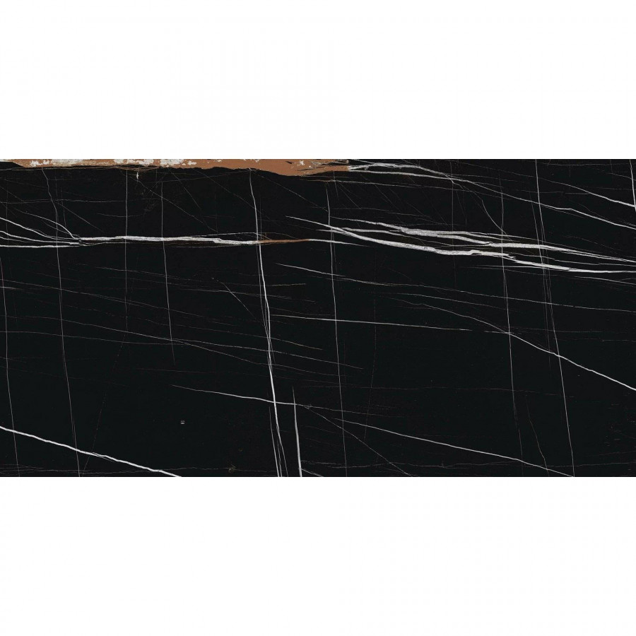 Керамогранит 120x60 10мм Marble Trend K-1004/MR Nero Dorato матовая черный Kerranova