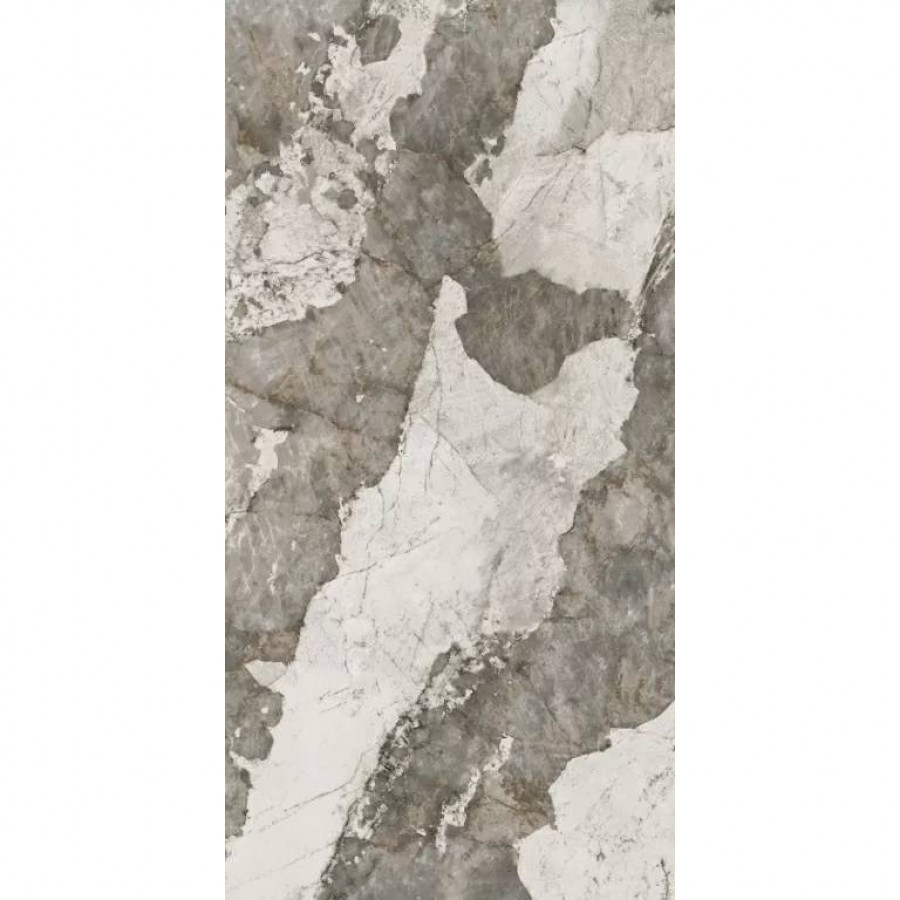 Керамогранит 120x60 10мм Usadba K-2601/LR Белый лаппатированная серый Kerranova