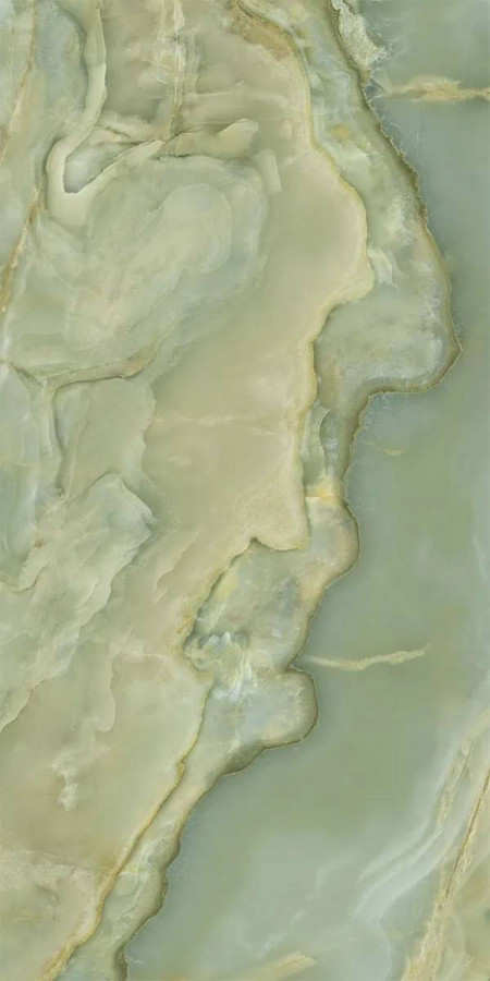 Керамогранит 120x60 8.8мм Onice Iride 173062 Giada Lapp Rett лаппатированная зеленый La Fabbrica Ceramiche