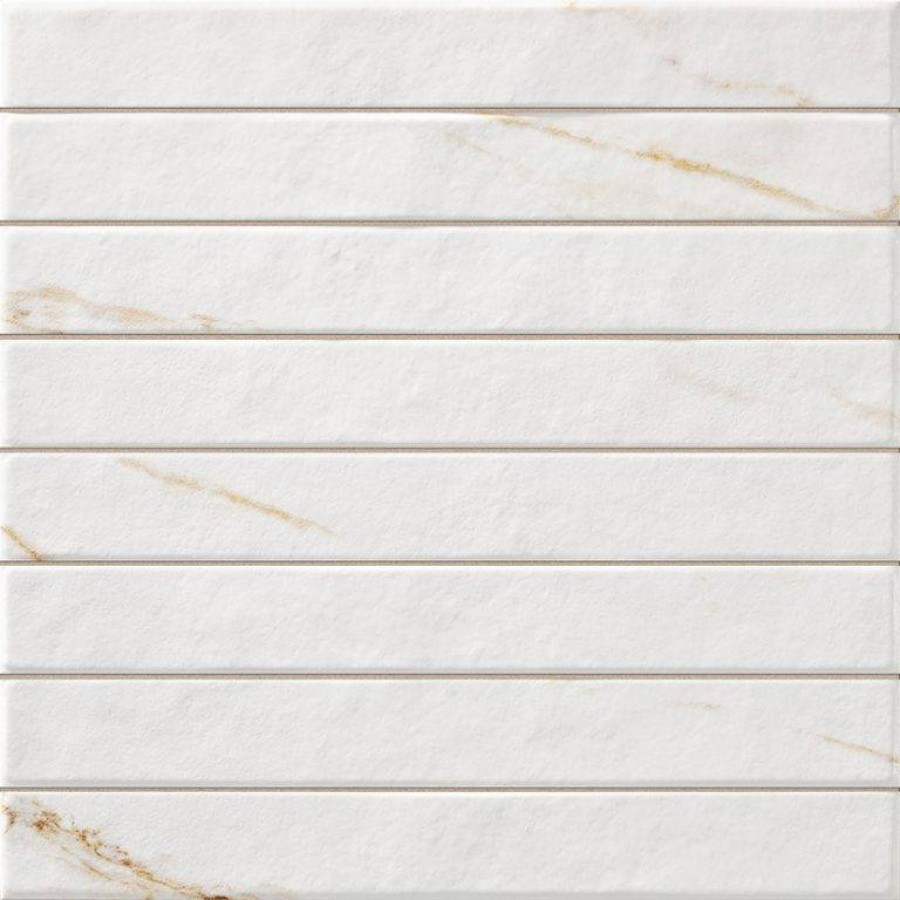 Керамическая плитка 35x35 10мм Aureus Golden Brick глянцевая белый La Platera