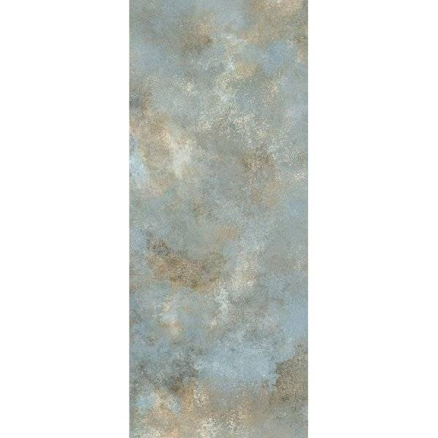 Керамогранит 300x100 3.5мм Ossido LAMF009726 Verde Lux полированная бирюзовый Laminam