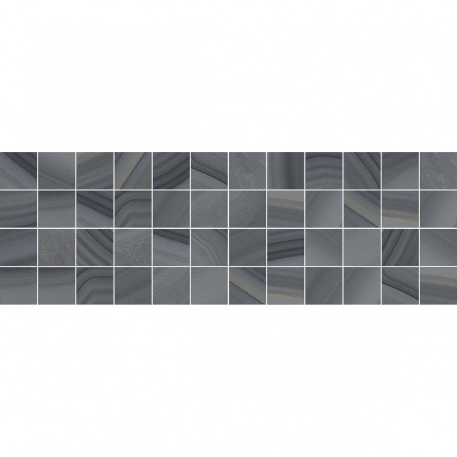 Мозаика 60x20 9мм Агат MM60085 Серый глянцевая серый Laparet