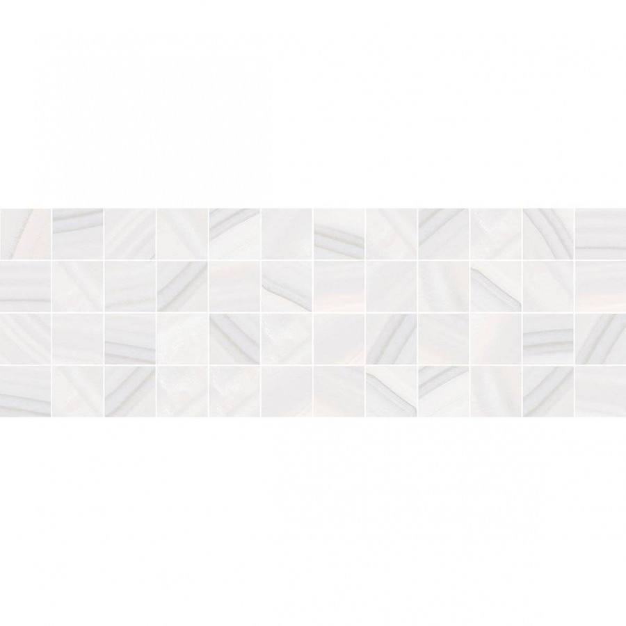 Мозаика 60x20 9мм Агат MM60083 Светлый глянцевая белый Laparet