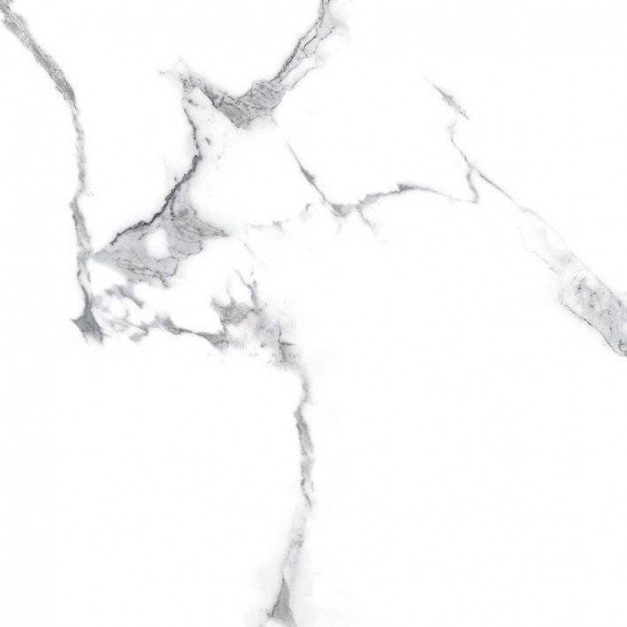 Керамогранит 60x60 8мм Статуарио Краун Белый Полированный полированная белый Laparet