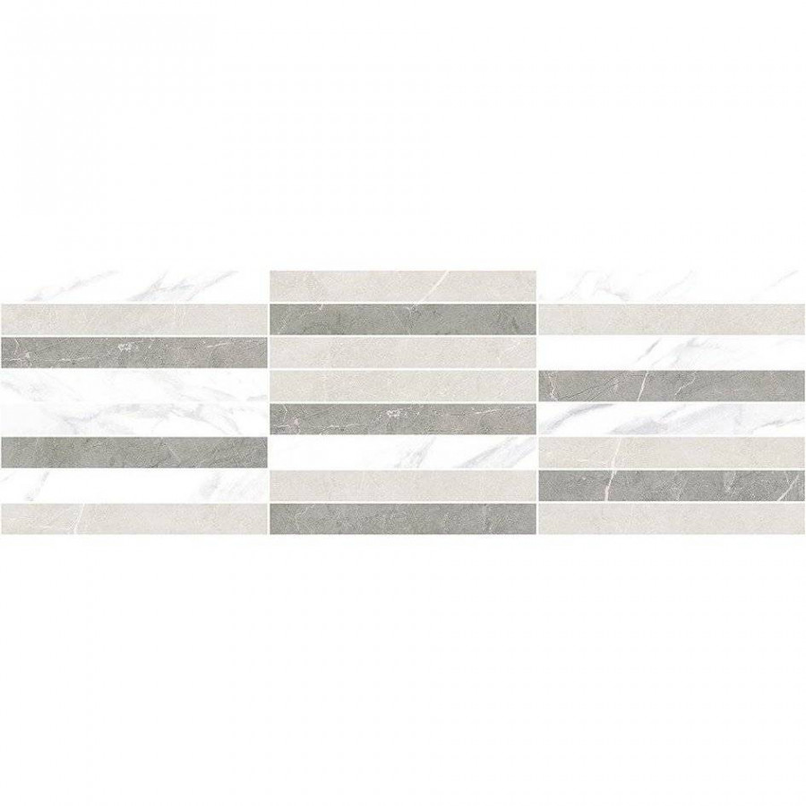 Декор 60x20 9мм Escada MM60133 Мозаичный глянцевая белый Laparet