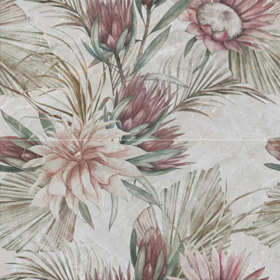 Панно 60x60 5.8мм Лапальма 06-01-1-36-05-11-4131-0 Бежевое (к-т 2 шт) глянцевая серый Laparet