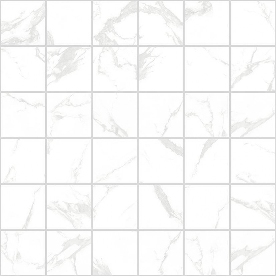 Мозаика 30x30 9мм Метрополь MM13161 бианко глянцевая белый Laparet