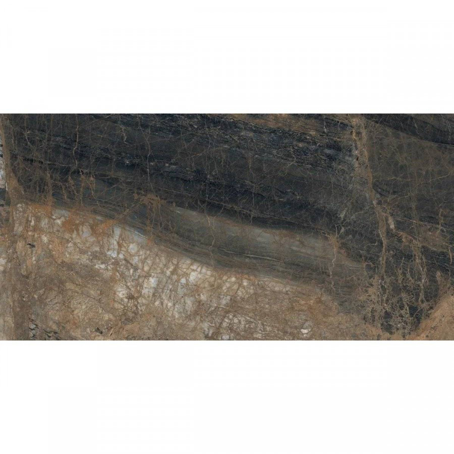 Керамогранит 160x80 9мм Лунар Маррон Коричневый Матовый + Гл. Чернила матовая коричневый Laparet