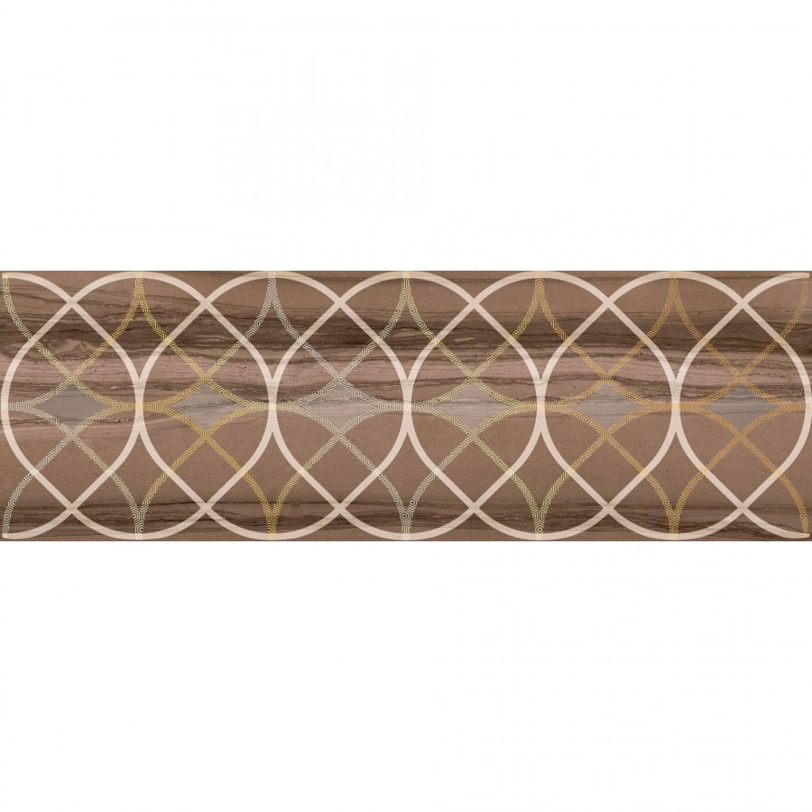 Декор 60x20 9мм Модерн Марбл 1664-0007 Темный глянцевая коричневый Lasselsberger Ceramics