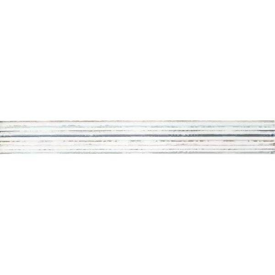 Бордюр 60x8 9мм Парижанка 1506-0172 Полосы глянцевая белый Lasselsberger Ceramics