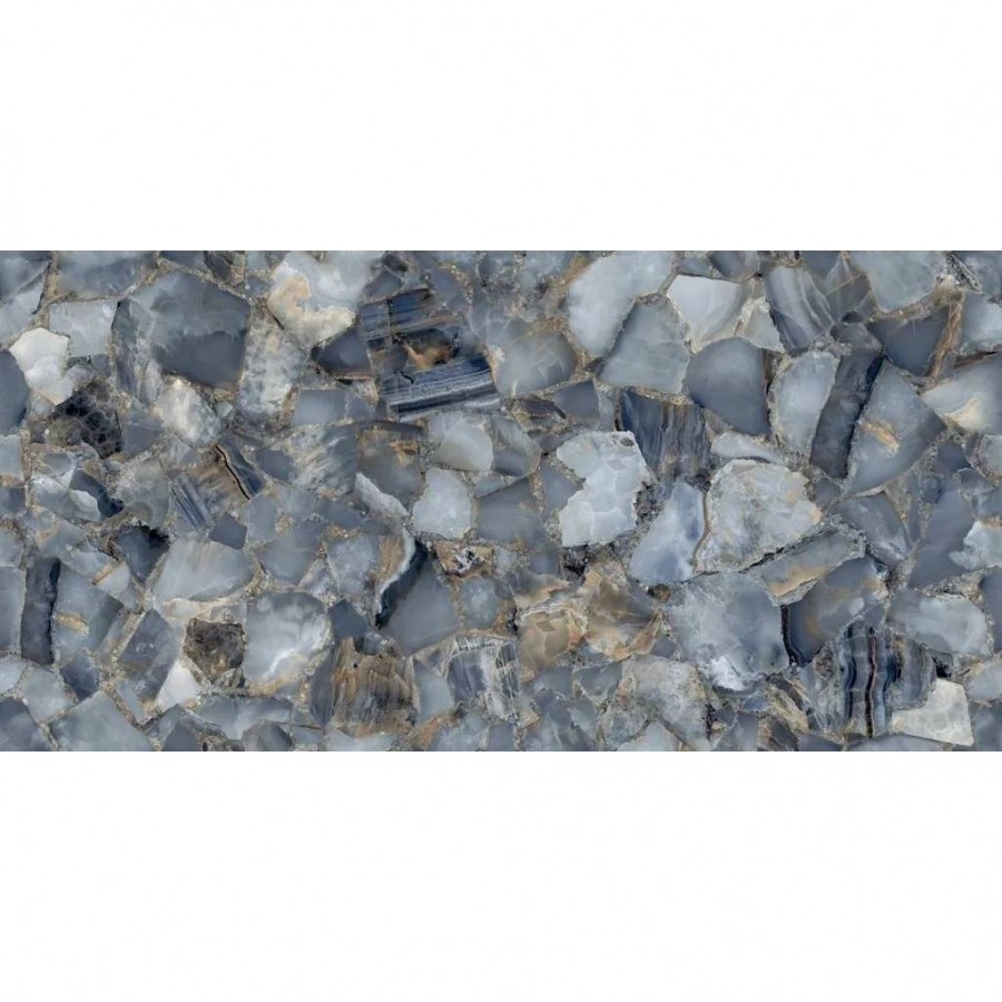 Керамогранит 120x60 8мм Sapphire Agate 60120SPA13HG Суперполированный глянцевая синий LCM