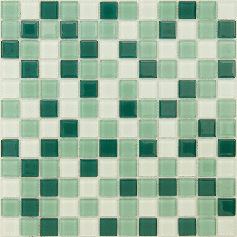 Мозаика 30x30 4мм Acquarelle Peppermint (2.3x2.3) глянцевая зеленый LeeDo