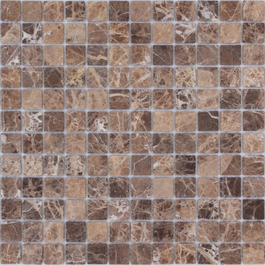 Мозаика 30x30 4мм Pietrine 4 Emperador Dark Mat (2.3x2.3) матовая коричневый LeeDo