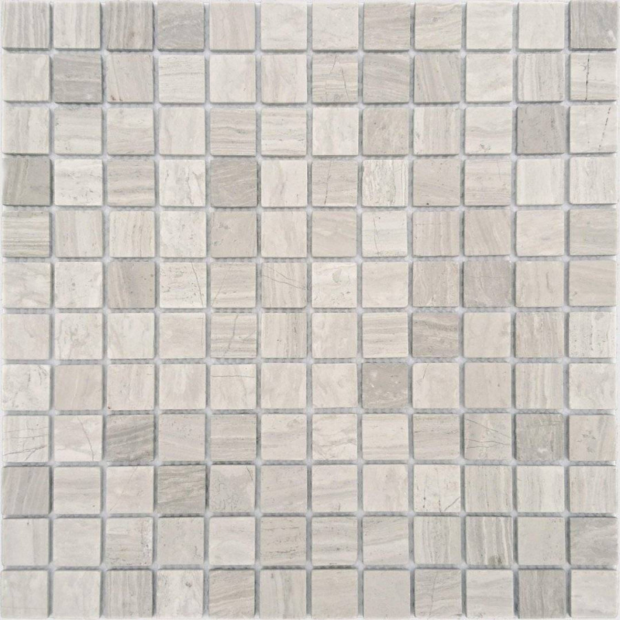 Мозаика 30x30 4мм Pietrine 4 Travertino Silver Mat (2.3x2.3) матовая серый LeeDo