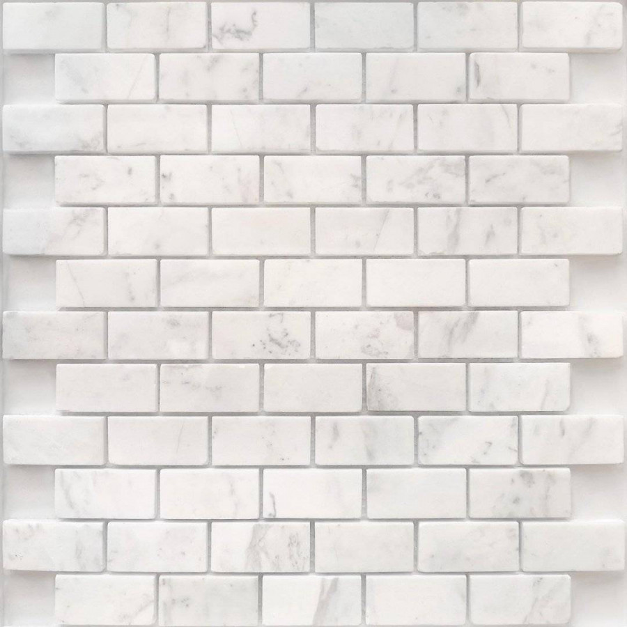 Мозаика 30x30 7мм Pietrine 7 Dolomiti Bianco Pol (2.3x4.8) полированная белый LeeDo