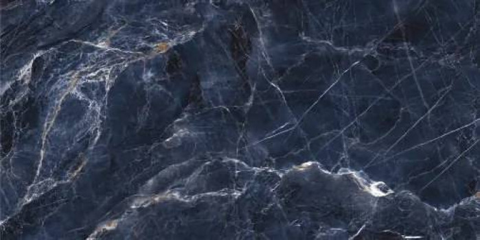 Керамогранит 120x60 9мм High Glossy Marbo Blue полированная синий Maimoon