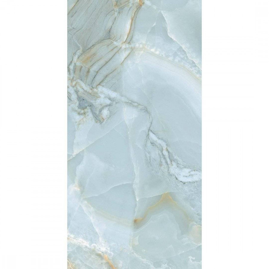 Керамогранит 160x80 9мм High Glossy Opera Onyx Sky полированная бирюзовый Maimoon