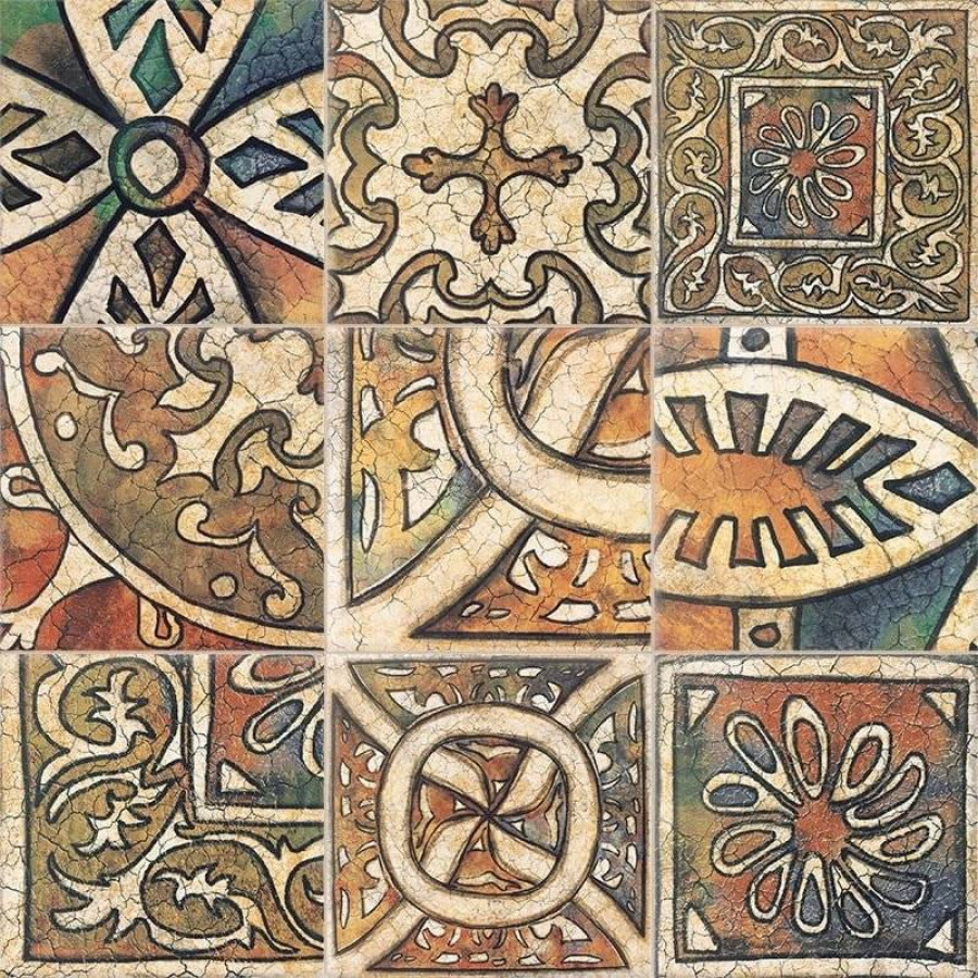 Декор 20x20 9мм Bolonia Decor Medievo Mix сатинированная коричневый Mainzu