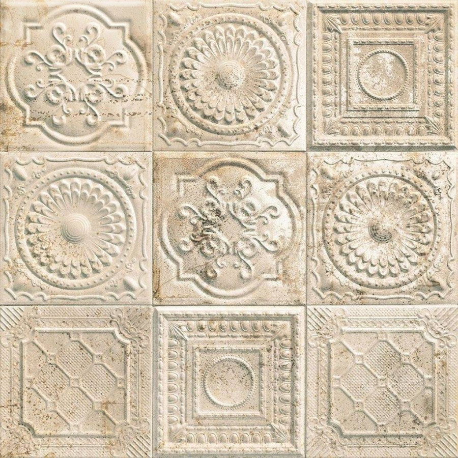 Декор 20x20 9мм Tin-Tile Rusty Cream глянцевая бежевый Mainzu