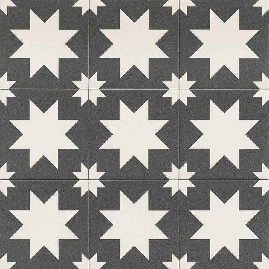 Керамогранит 20x20 8.3мм Fired Star Black Mate матовая черный Mainzu