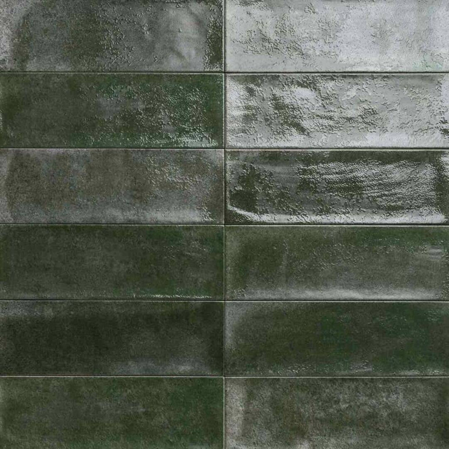 Керамическая плитка 30x10 7.8мм Village Palms глянцевая зеленый Mainzu