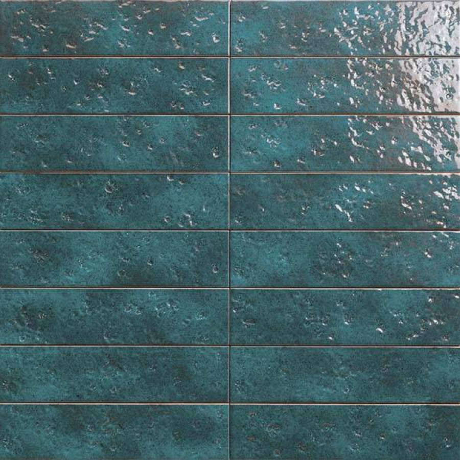 Керамическая плитка 30x8 8мм Amalfi PT03806 Smeraldo глянцевая синий Mainzu