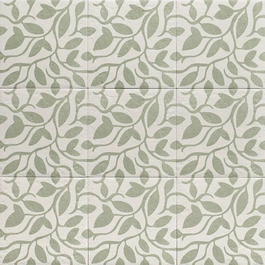 Керамогранит 20x20 8.3мм Four Seasons PT03850 Decor Green Five матовая зеленый Mainzu