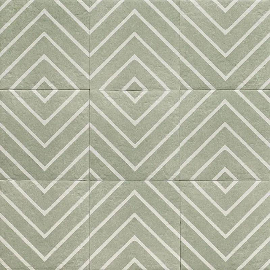 Керамогранит 20x20 8.3мм Four Seasons PT03850 Decor Green One матовая зеленый Mainzu