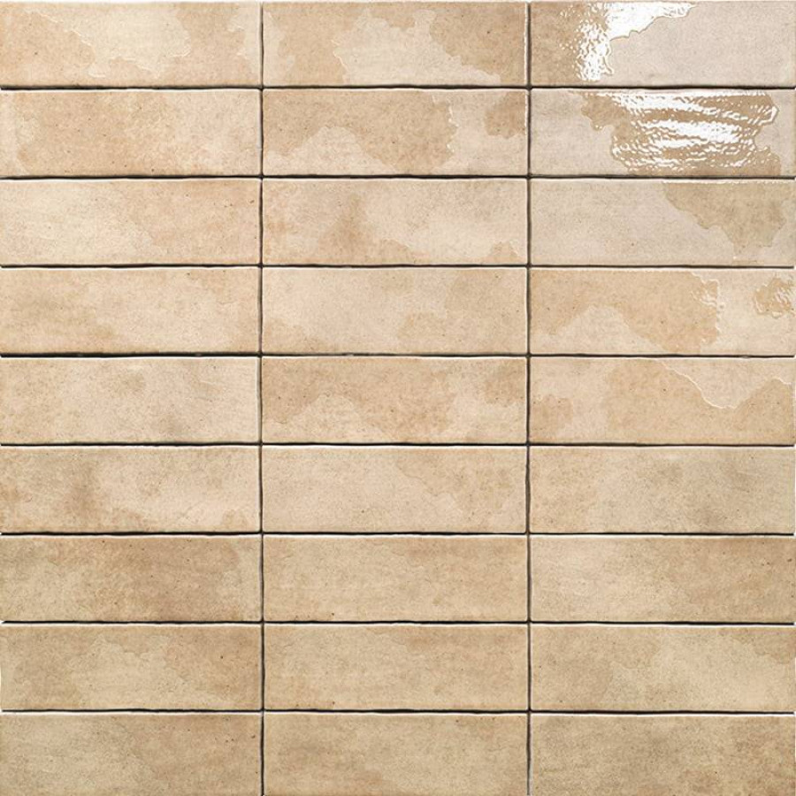 Керамическая плитка 20x7 7.3мм Korfu PT03977 Amber глянцевая бежевый Mainzu