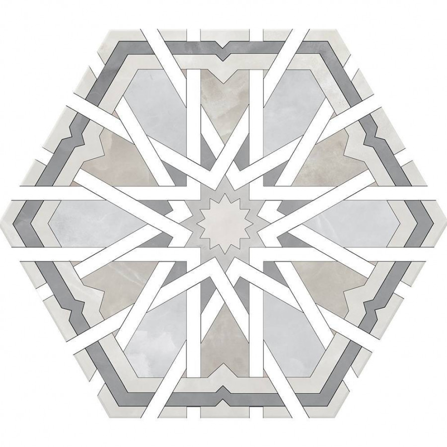 Керамогранит 24x20 8мм Radiant Grey матовая серый Monopole