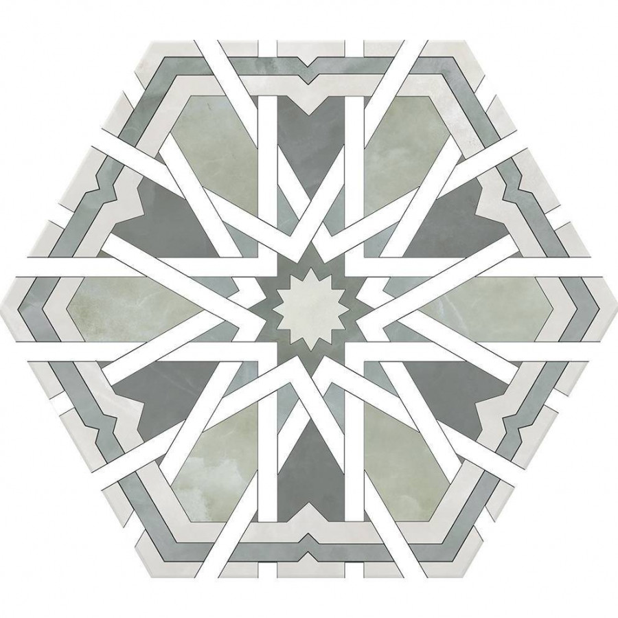 Керамогранит 24x20 8мм Radiant Sage матовая зеленый Monopole