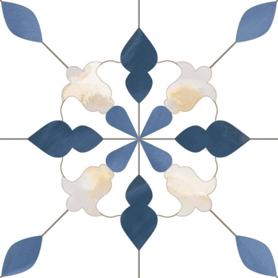 Керамогранит 19x19 8мм Aramis Zafiro матовая синий Monopole