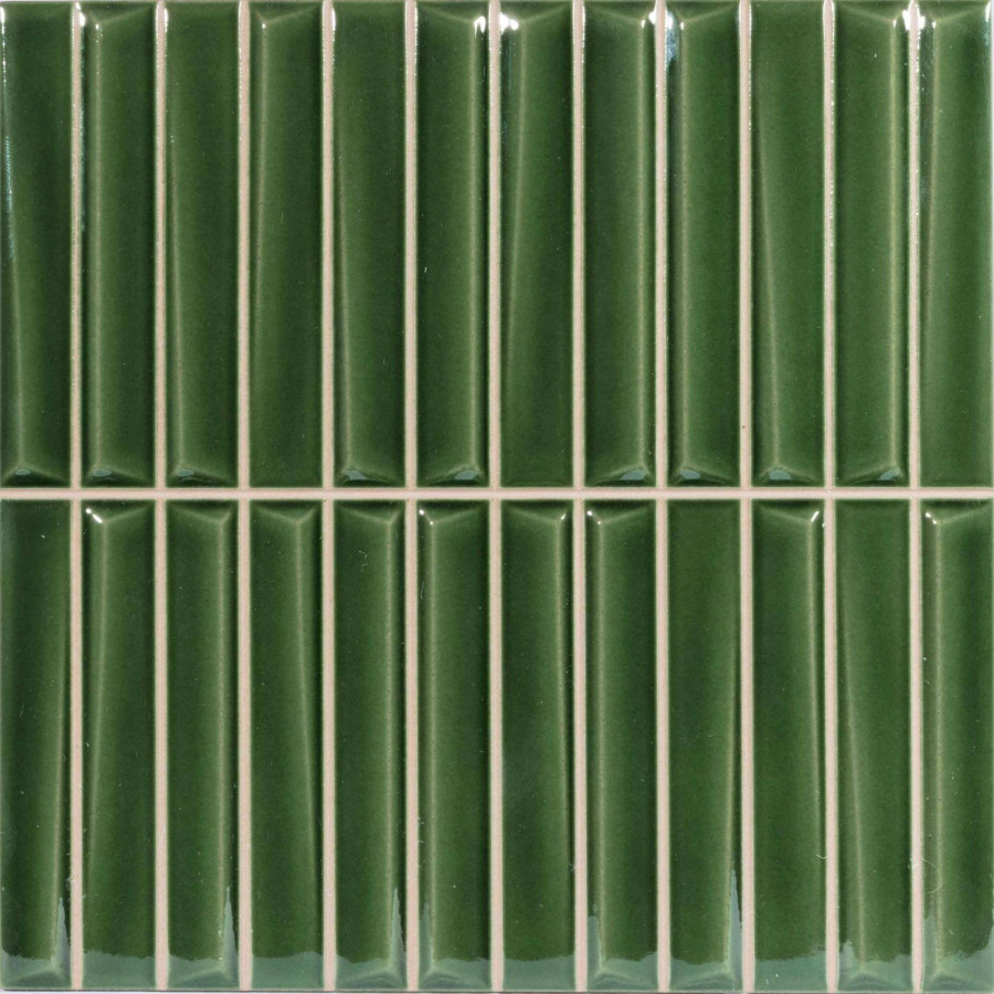 Керамическая плитка 20x20 8.5мм Melody Royal Green глянцевая зеленый Monopole