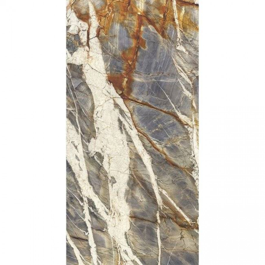 Керамогранит 300x150 6мм Ultra Marmi UM6L300692B Blue Tempest Block B Luc Shiny глянцевая синий Ariostea