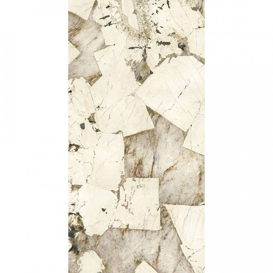 Керамогранит 300x150 6мм Ultra Marmi UM6LP300691A Patagonia Block A Lapp лаппатированная бежевый Ariostea