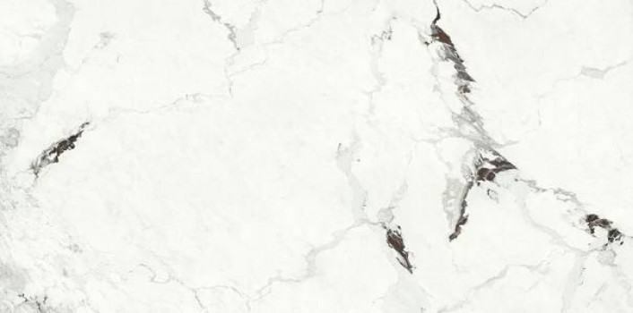 Керамогранит 150x75 6мм Ultra Marmi UM6L157605 Capraia Luc Shiny 6mm глянцевая белый Ariostea