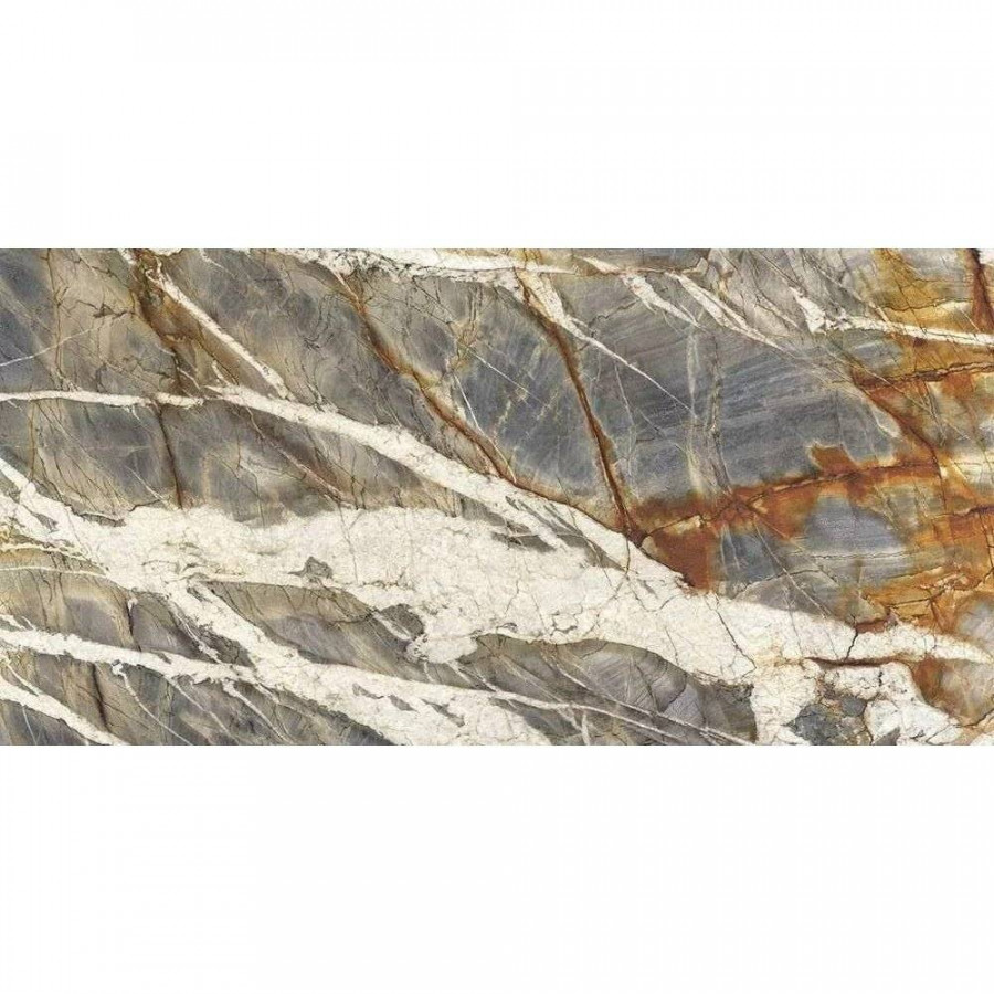 Керамогранит 300x150 6мм Ultra Marmi UM6L300692A Blue Tempest Block A Luc Shiny глянцевая синий Ariostea