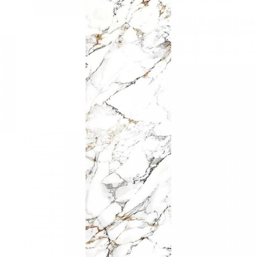 Керамогранит 240x80 15мм Arabescato Gold Polished глянцевая белый Motto