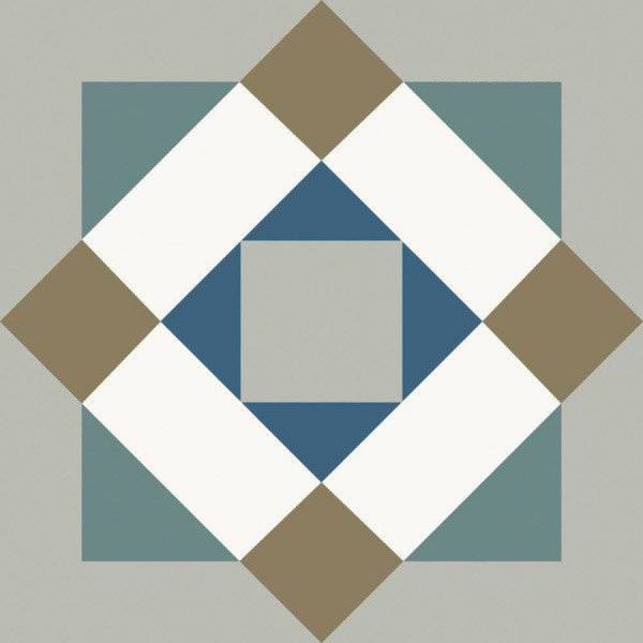 Керамогранит 20x20 8мм Kompas Nara матовая белый Nanda Tiles