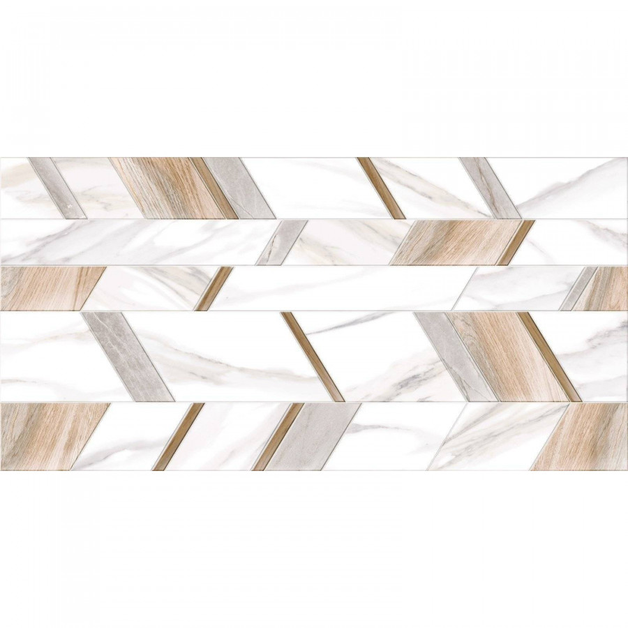 Керамическая плитка 60x30 9мм Volcano WT36VOC55 Pattern глянцевая белый New Trend