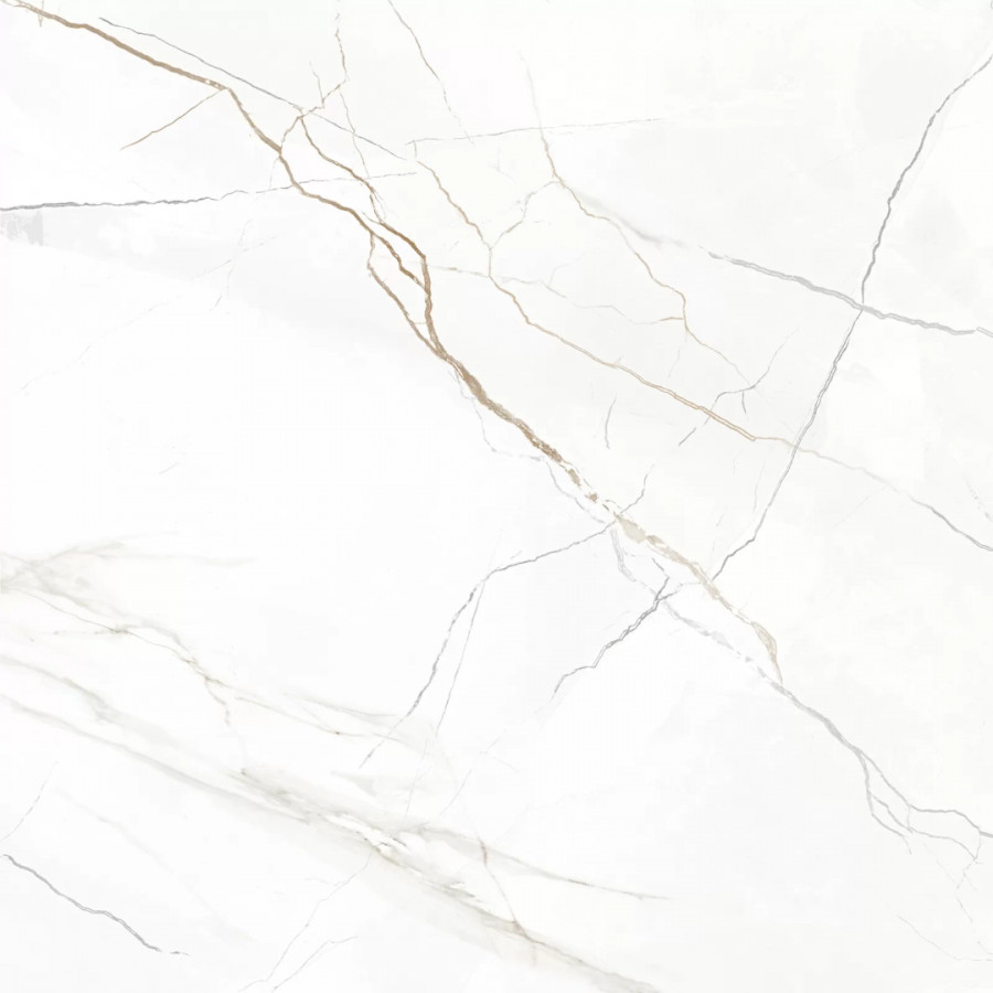 Керамогранит 60x60 9мм Bohema GP40SAM00L Sanremo White Лаппато лаппатированная белый New Trend