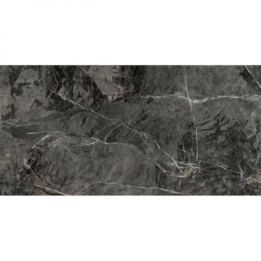 Керамогранит 120x60 10мм Bright and Shiny NTT9109P Vulcano полированная черный NT Ceramic