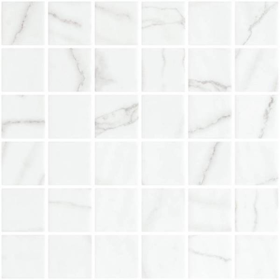 Мозаика 31x31 4.9мм Mystic Glass Marble Venato White Antislip матовая белый Onix