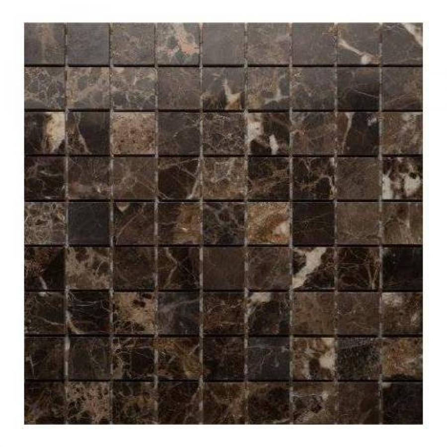 Мозаика 31x31 7мм Stone Emperador Dark Pol. (3x3) полированная коричневый Orro Mosaic